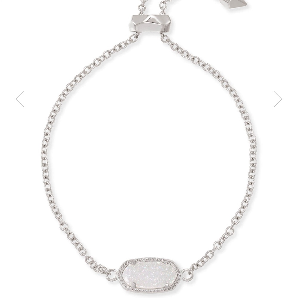 Adjustable Chain Bracelet In Iridescent Drusy